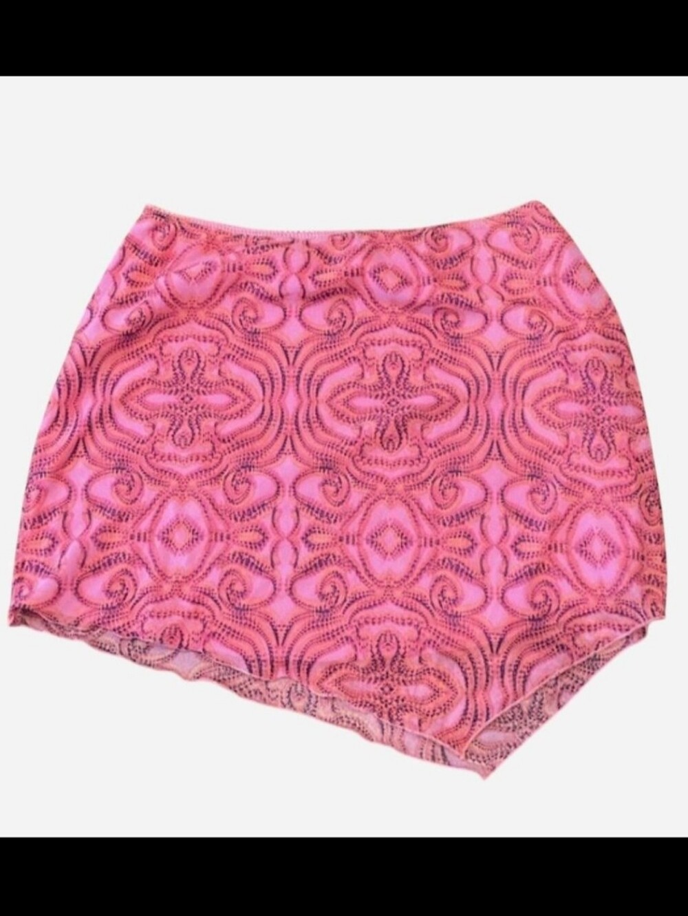 Wild Fable Y2k Asymmetrical Pink Mesh Mini Skirt